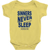 official t shirt mens you me at six sinners never sleep big all sizes Baby Onesie