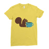 coffe squirrel Ladies Fitted T-Shirt