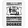 Never Underestimate A Grandfather With An Engineer Degree Mousepad