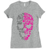 two coloured patterned skull   mens funny Ladies Fitted T-Shirt