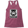 bull dog disobey Racerback Tank