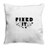 Broke It - Fixed It Throw Pillow