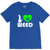 i love weed fun V-Neck Tee