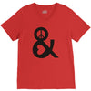 peace and love tshirt party heart tee no war stoner hippie sign ladies V-Neck Tee