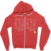pterodactyl with a machine gun Zipper Hoodie