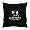 Backpacker Let's Explore The World Throw Pillow
