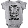 Never Underestimate Dog Rescuer Who Was Born January Baby Onesie