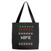 ugly christmas wife Tote Bags