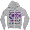i love someone with pancreatic cancer to the moon &amp; back to infınıty Zipper Hoodie