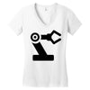 black robot Women's V-Neck T-Shirt