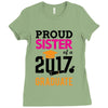 Class of 2017 Proud Sister Graduation Ladies Fitted T-Shirt