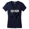 wait,what Women's V-Neck T-Shirt