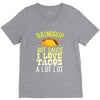 raindrop hot sauce i love tacos a lot V-Neck Tee