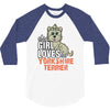 This Girl Loves Yorkshire Terriers 3/4 Sleeve Shirt