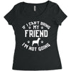 if i can't bring my dog i'm not going Women's Triblend Scoop T-shirt