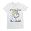 unicorns are born in january cute unicorn Ladies Fitted T-Shirt