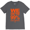 we are the 99% t shirt occupy wall street anti corporate greed black V-Neck Tee