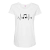 Heart Rhythm Music Maternity Scoop Neck T-shirt