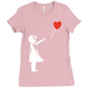 banksy style Ladies Fitted T-Shirt