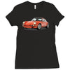 red car Ladies Fitted T-Shirt