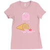 ice cream ghost Ladies Fitted T-Shirt