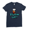 turn up Ladies Fitted T-Shirt