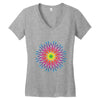 COSMIC FLOWER Women's V-Neck T-Shirt