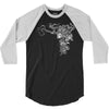 girl butterfly head 3/4 Sleeve Shirt