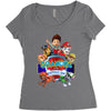 paw patrol birthday boy grandpa Women's Triblend Scoop T-shirt