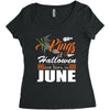Halloween Kings Are Born In June Women's Triblend Scoop T-shirt