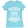 Super Cool Mimi Of A Freaking Awesome Granddaughter Ladies Fitted T-Shirt