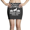 chill hungry wolf Mini Skirts