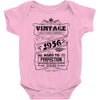 Vintage Aged To Perfection 1956 Baby Onesie