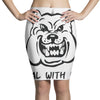 deal with it angry pitbul Pencil Skirts