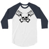 skull pisto 3/4 Sleeve Shirt