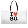 i love 80's Weekender Totes