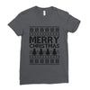 ugly merry christmas Ladies Fitted T-Shirt