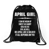 Super April Girl Drawstring Bags