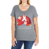 lung cancer awaneress Ladies Curvy T-Shirt