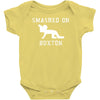 smashed on buxton Baby Onesie