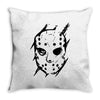 jason voorhees mask 2 Throw Pillow