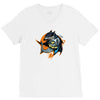 shark knight graphic V-Neck Tee