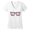 kacamata bujur Women's V-Neck T-Shirt