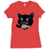 balck cat Ladies Fitted T-Shirt