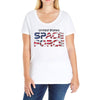 United States Space Force American Flag Ladies Curvy T-Shirt