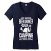 beer drinker camping!! Women's V-Neck T-Shirt