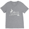 merry christmas flower V-Neck Tee