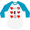 ls lesbian full heart 3/4 Sleeve Shirt