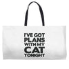 plans with my cats tonight Weekender Totes