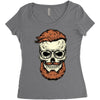 terror skull Women's Triblend Scoop T-shirt